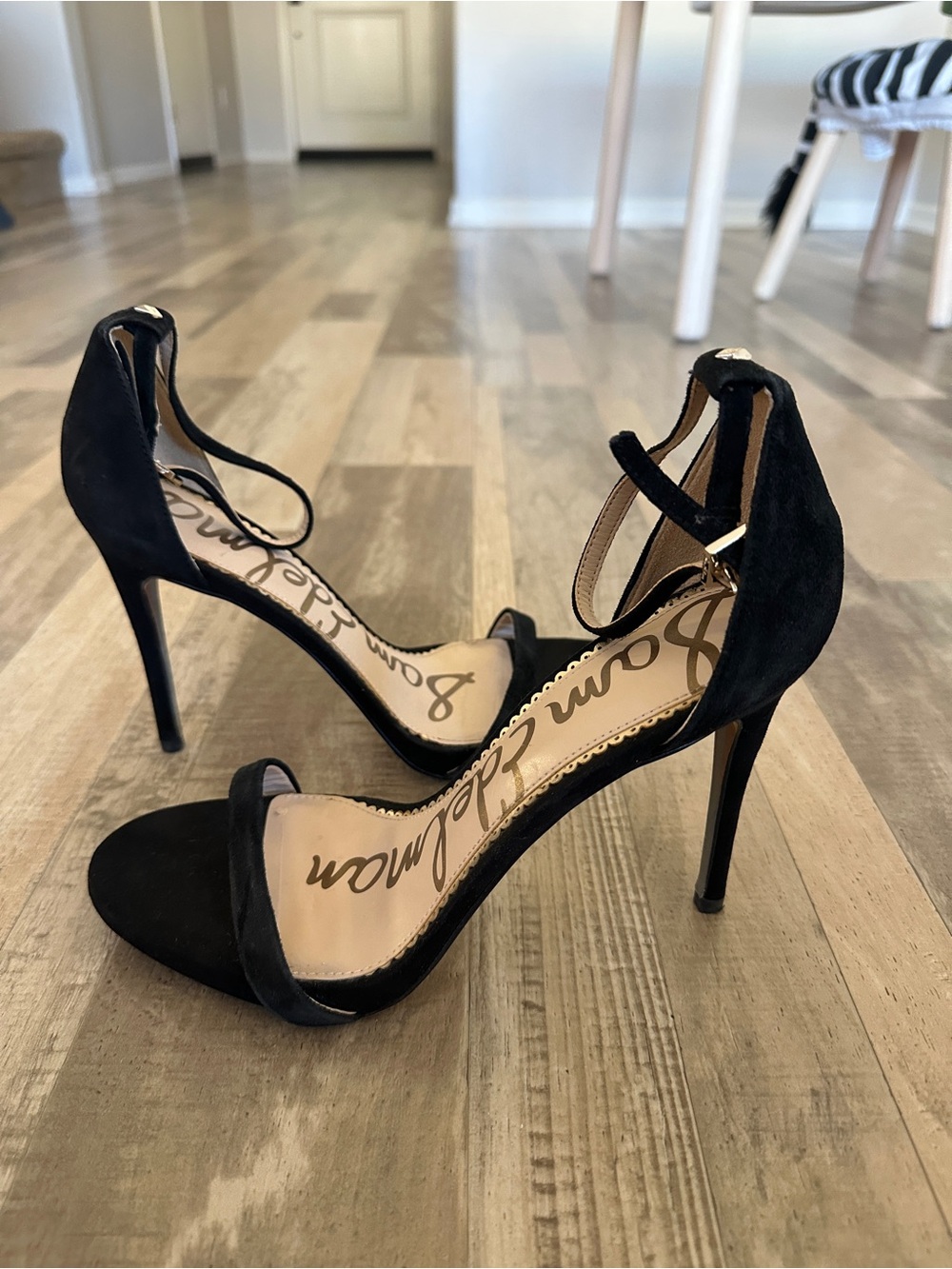 Sam Edelman Ariella High-Heel Ankle Strap Sandals Black Stiletto